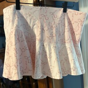 Love Shack Fancy Floral Pink Skirt